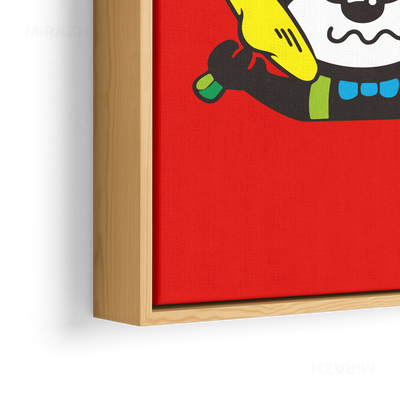 AdamsKhersiStrawberry Framed Canvas 02 Natural Wood