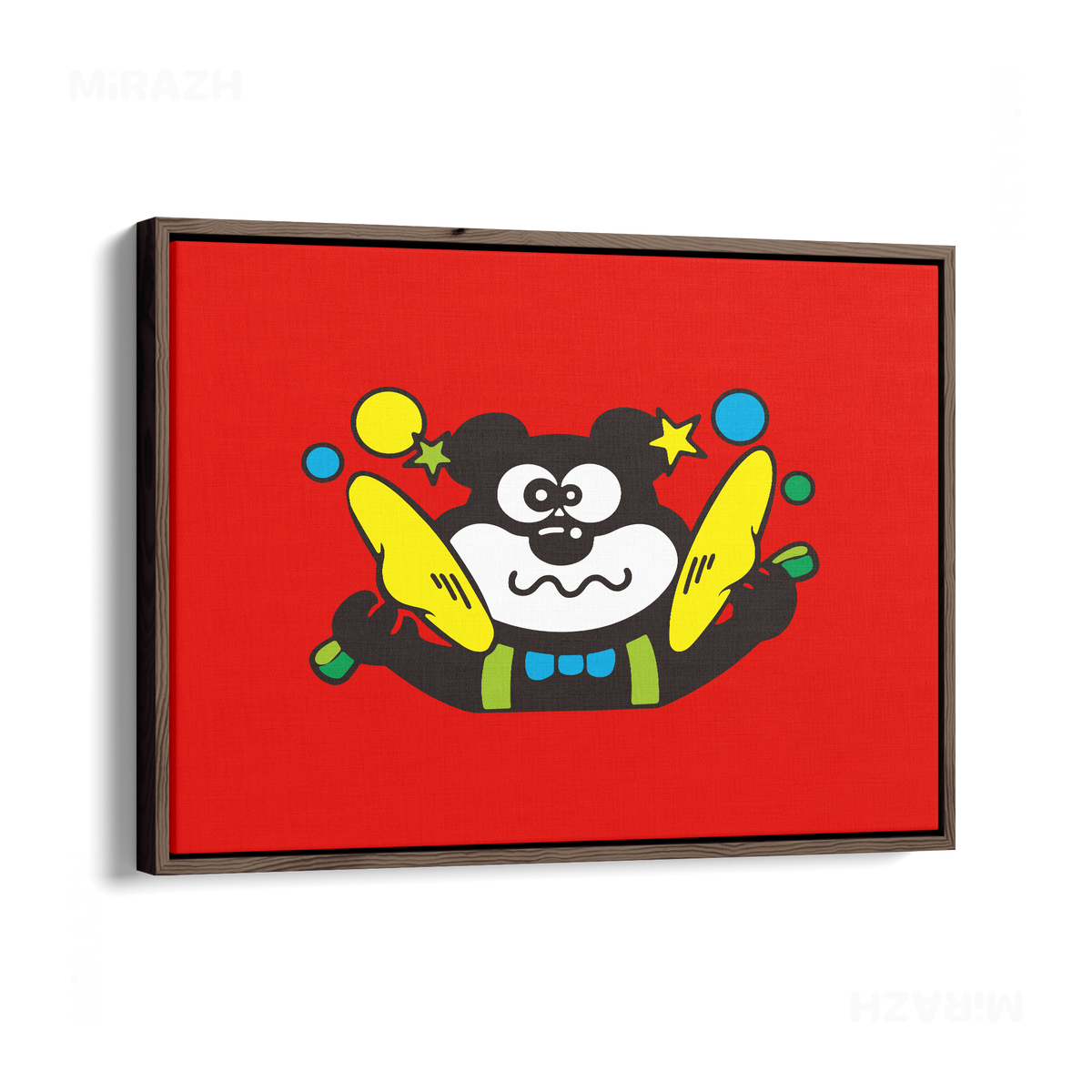 AdamsKhersiStrawberry Framed Canvas 03 Dark Wood