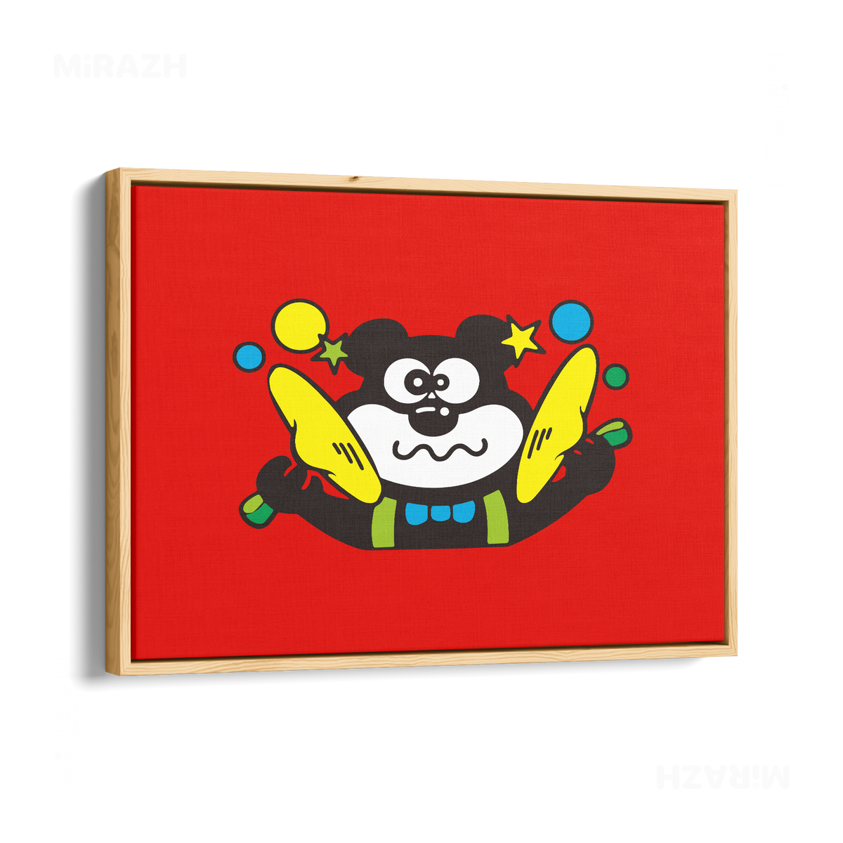 AdamsKhersiStrawberry Framed Canvas 03 Natural Wood