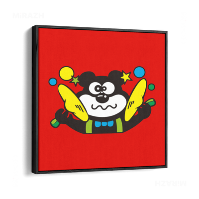 AdamsKhersiStrawberry Framed Canvas 04 Black Wood