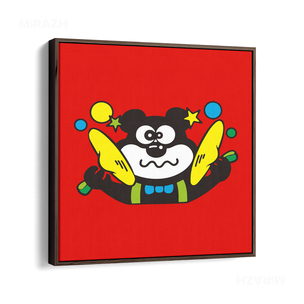 AdamsKhersiStrawberry Framed Canvas 04 Dark Wood