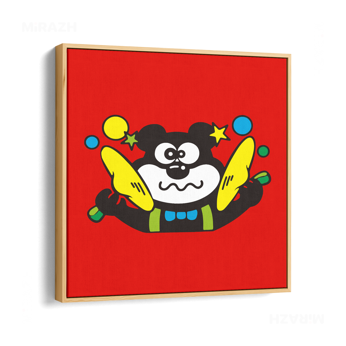 AdamsKhersiStrawberry Framed Canvas 04 Natural Wood