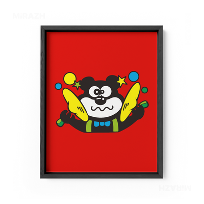 AdamsKhersiStrawberry Framed Poster 01 Black Wood