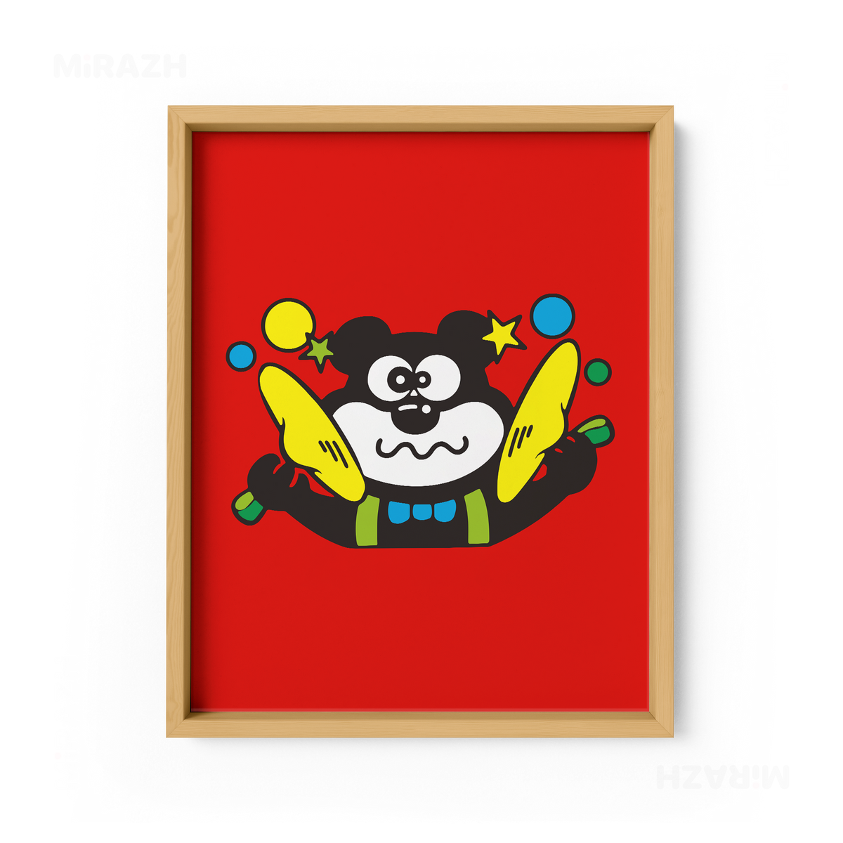 AdamsKhersiStrawberry Framed Poster 01 Natural Wood