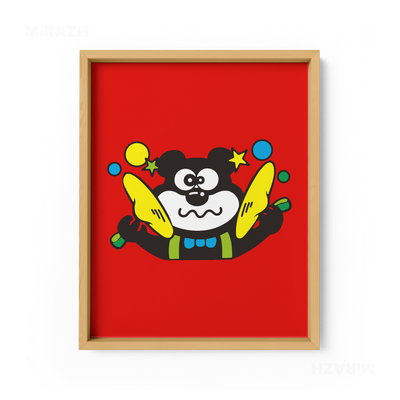 AdamsKhersiStrawberry Framed Poster 01 Natural Wood