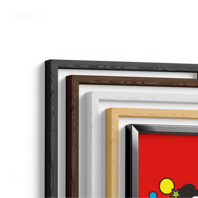 AdamsKhersiStrawberry Framed Poster 02 White Wood