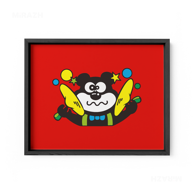 AdamsKhersiStrawberry Framed Poster 03 Black Wood