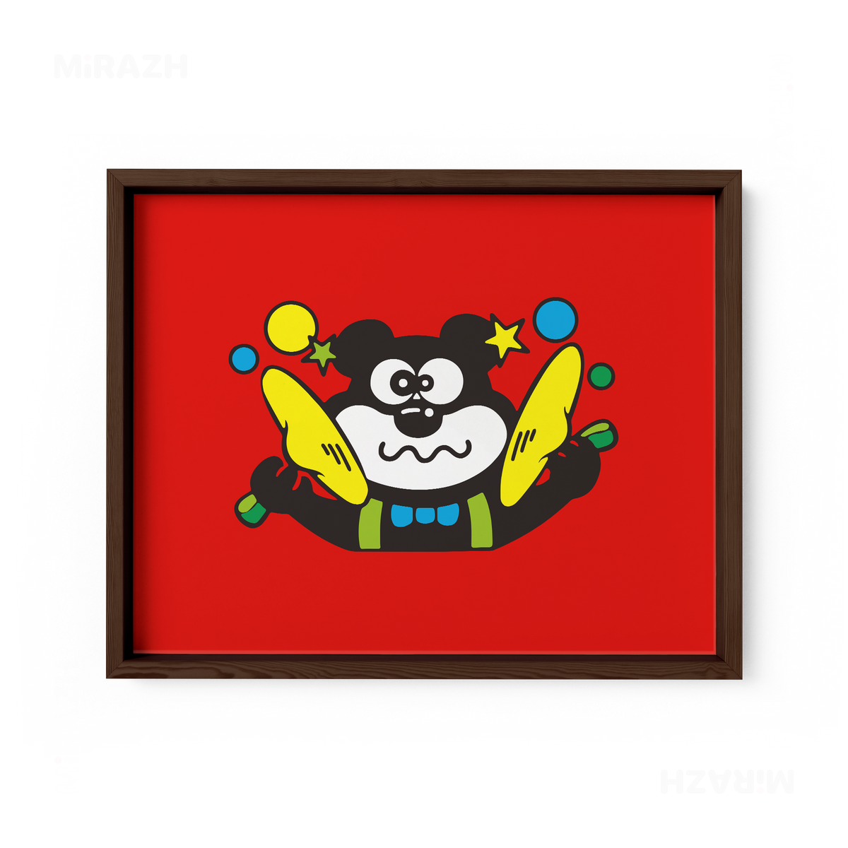 AdamsKhersiStrawberry Framed Poster 03 Dark Wood