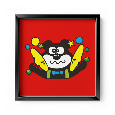 AdamsKhersiStrawberry Framed Poster 04 Black Aluminum