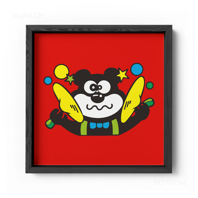 AdamsKhersiStrawberry Framed Poster 04 Black Wood