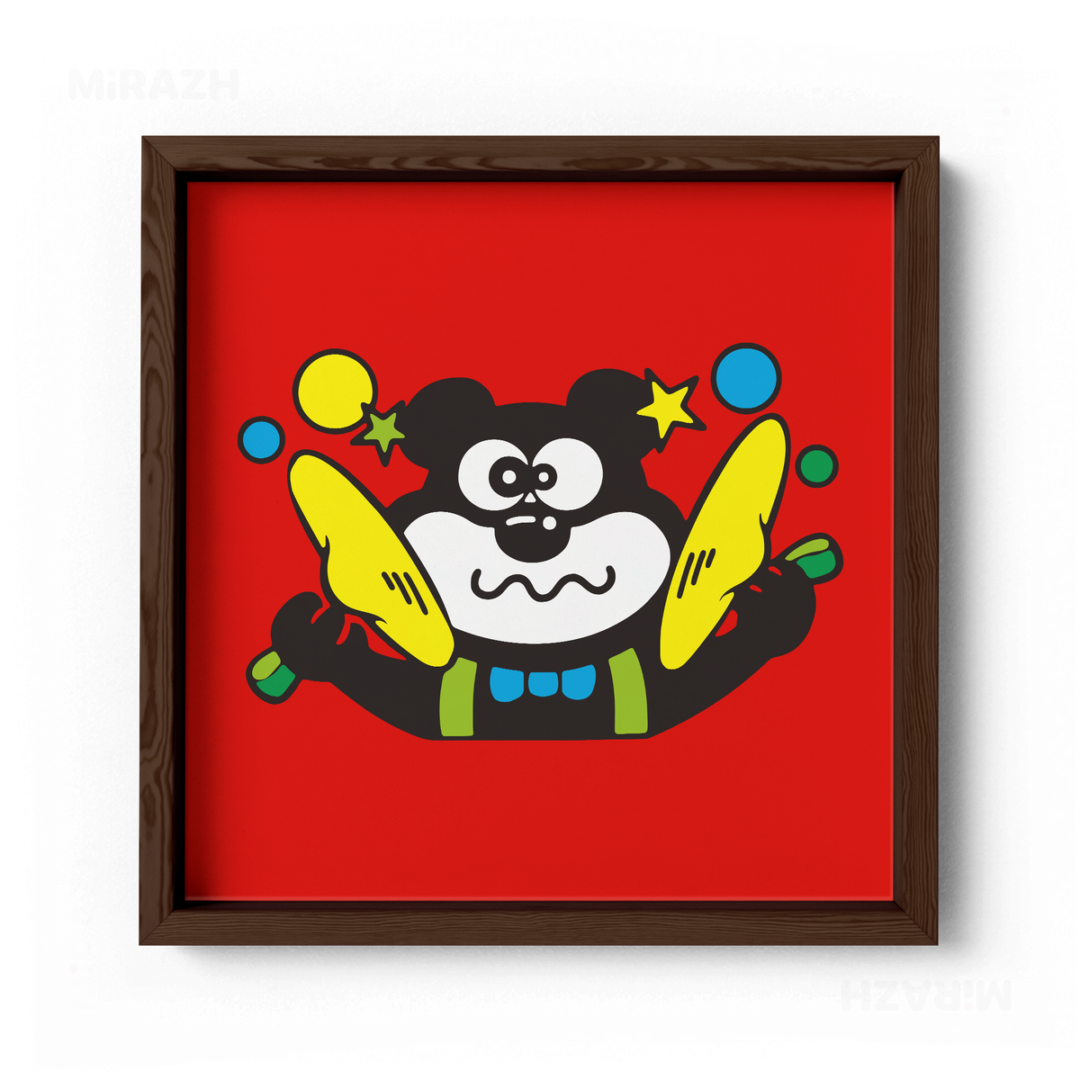 AdamsKhersiStrawberry Framed Poster 04 Dark Wood