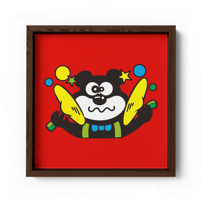 AdamsKhersiStrawberry Framed Poster 04 Dark Wood