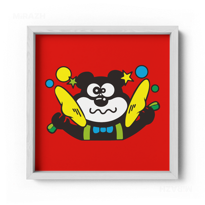 AdamsKhersiStrawberry Framed Poster 04 White Wood