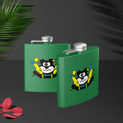 AdamsKhersiStrawberry Hip Flasks 02 Green