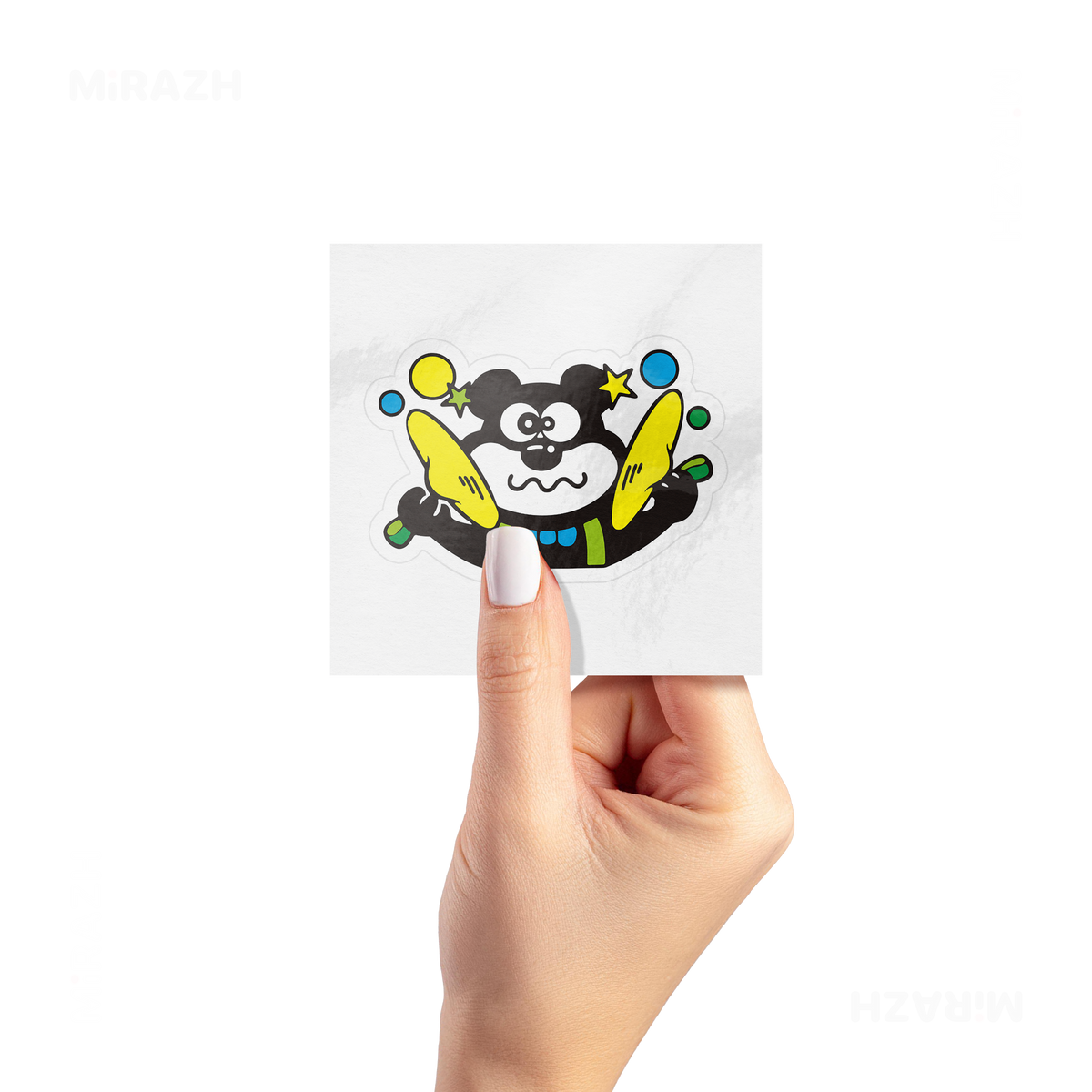 AdamsKhersiStrawberry Kiss Cut Sticker 02 White