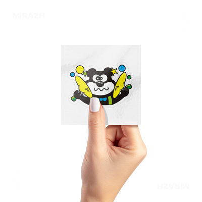 AdamsKhersiStrawberry Kiss Cut Sticker 02 White