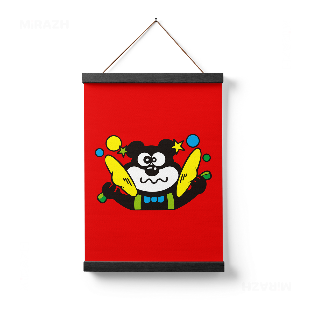 AdamsKhersiStrawberry Magnetic Hanger Poster 01 Black Wood