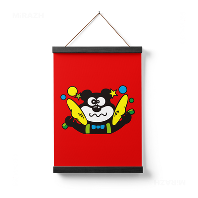 AdamsKhersiStrawberry Magnetic Hanger Poster 01 Black Wood