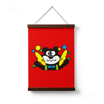 AdamsKhersiStrawberry Magnetic Hanger Poster 01 Dark Wood