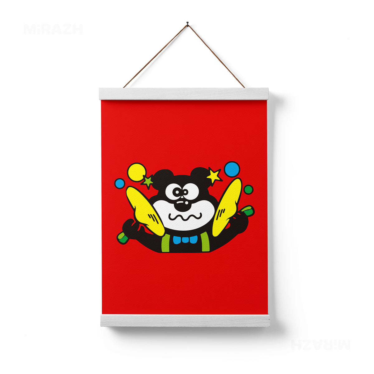 AdamsKhersiStrawberry Magnetic Hanger Poster 01 White Wood