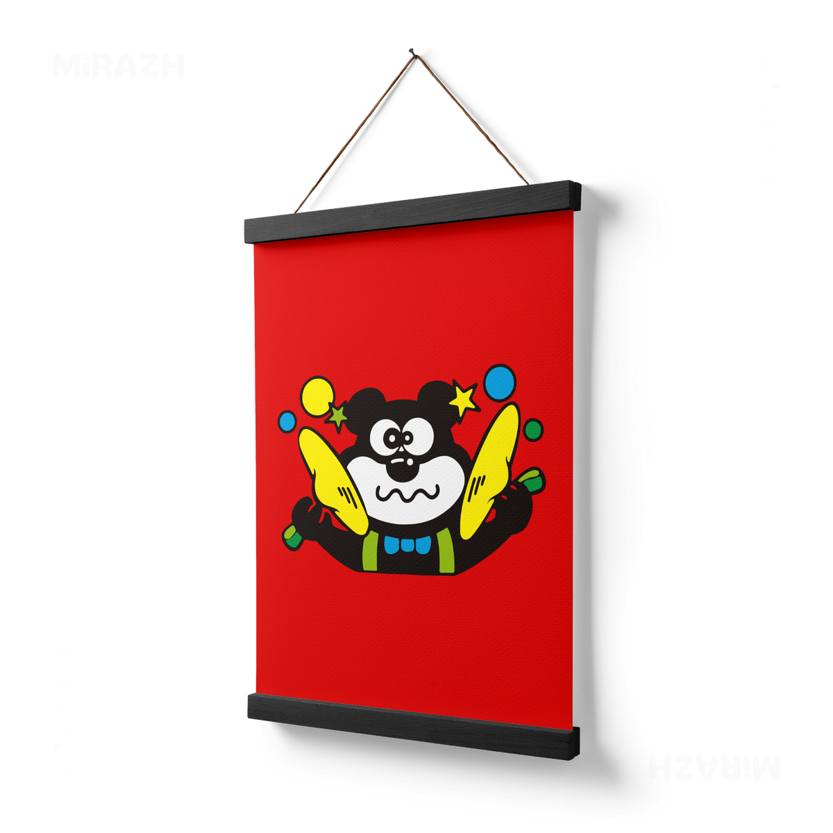 AdamsKhersiStrawberry Magnetic Hanger Poster 03 Black Wood