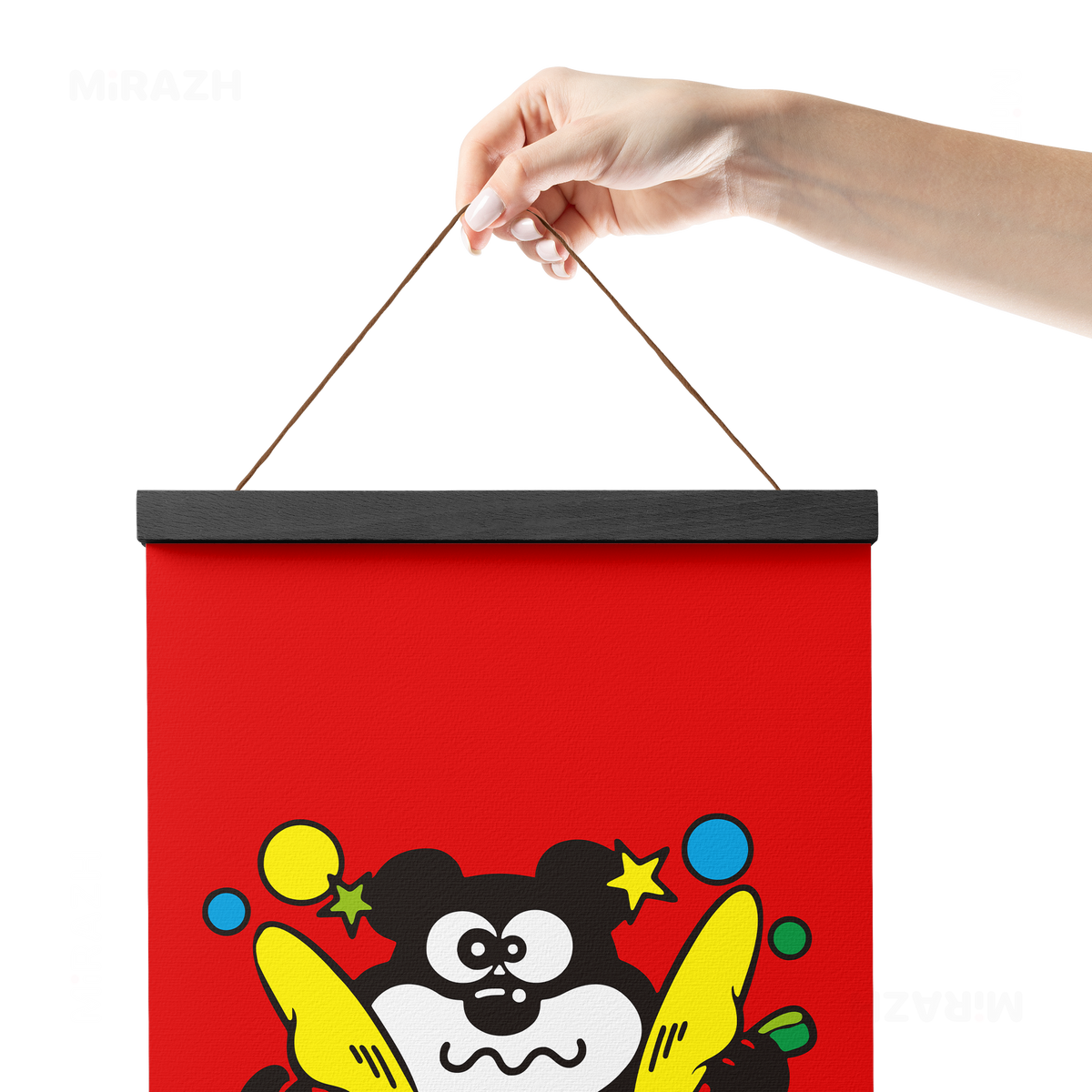 AdamsKhersiStrawberry Magnetic Hanger Poster 05 Black Wood