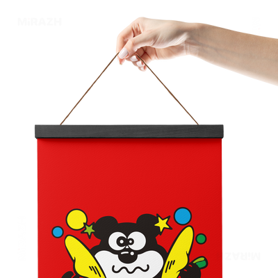 AdamsKhersiStrawberry Magnetic Hanger Poster 05 Black Wood