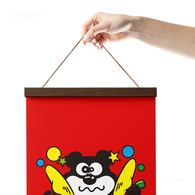 AdamsKhersiStrawberry Magnetic Hanger Poster 05 Dark Wood