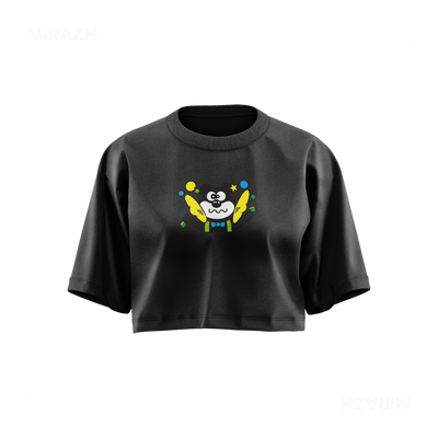AdamsKhersiStrawberry Over Sized Crop Top 01 Faded Black