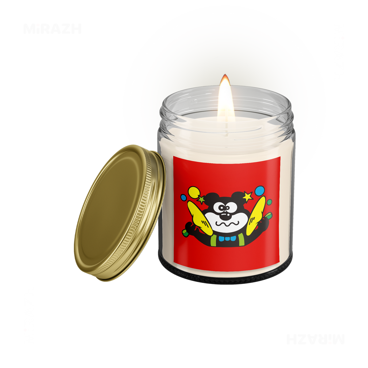 AdamsKhersiStrawberry Scented Candle 01 Clear