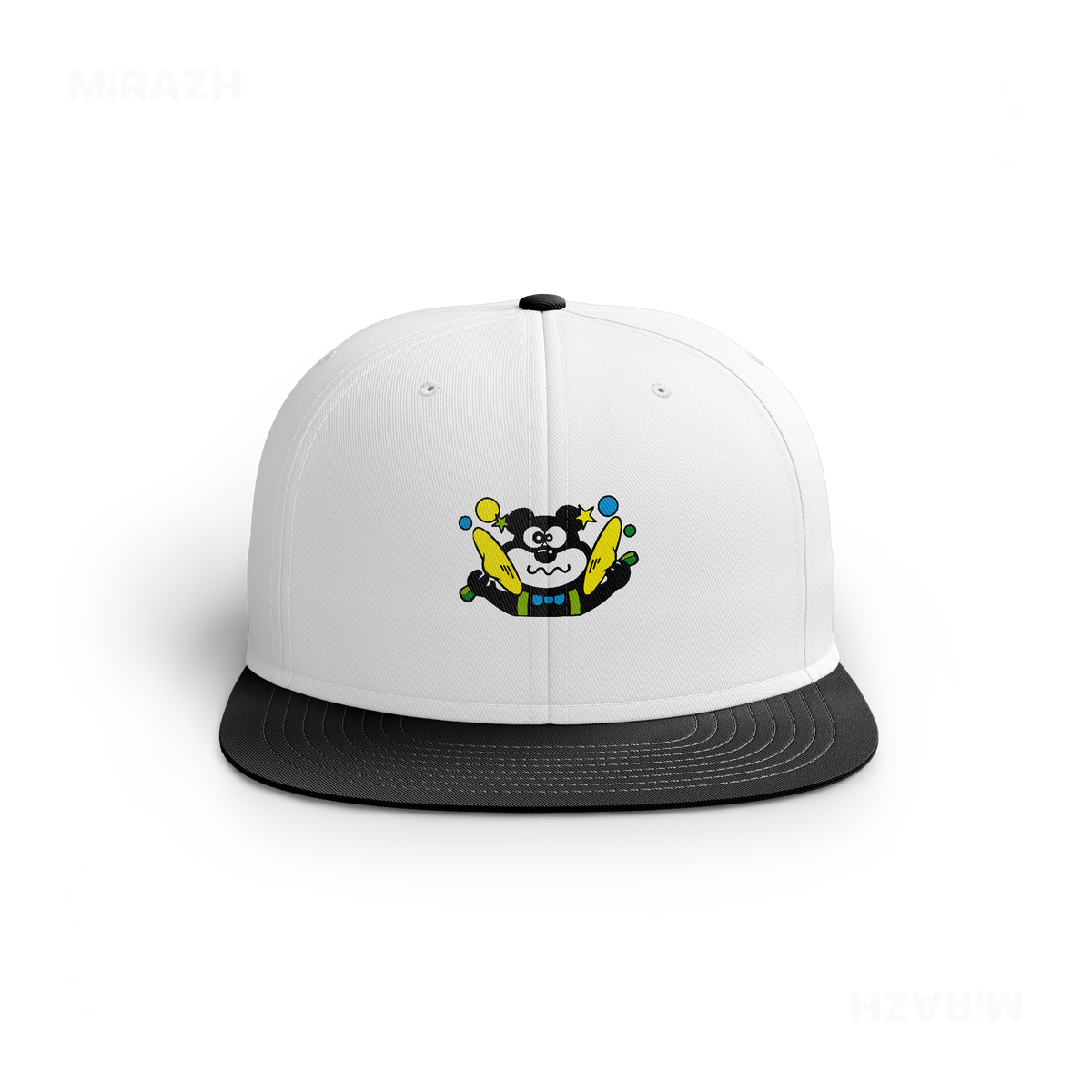 AdamsKhersiStrawberry Snapback Caps 01 White Black DTF