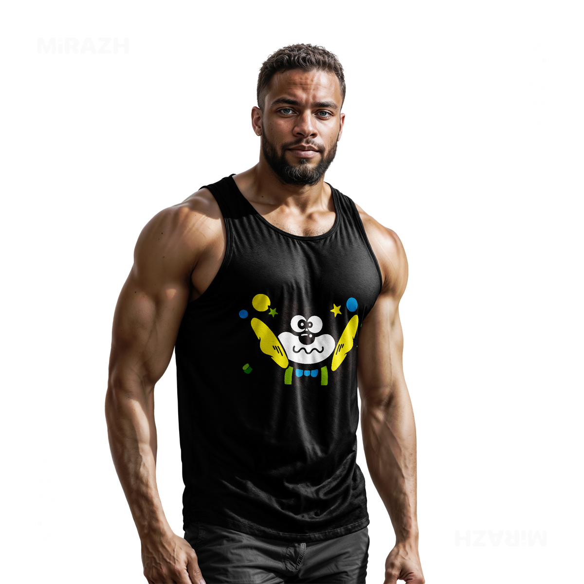AdamsKhersiStrawberry Tank Tops 02 Black