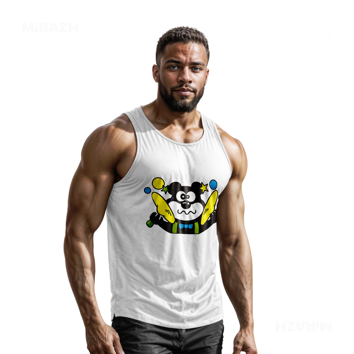 AdamsKhersiStrawberry Tank Tops 02 White