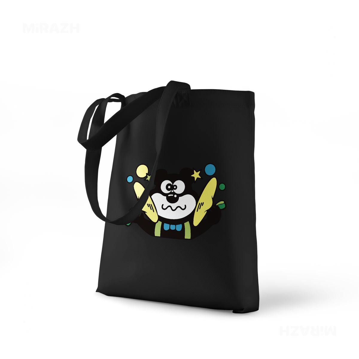 AdamsKhersiStrawberry Tote Bags 01 Black