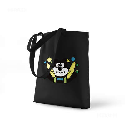 AdamsKhersiStrawberry Tote Bags 01 Black