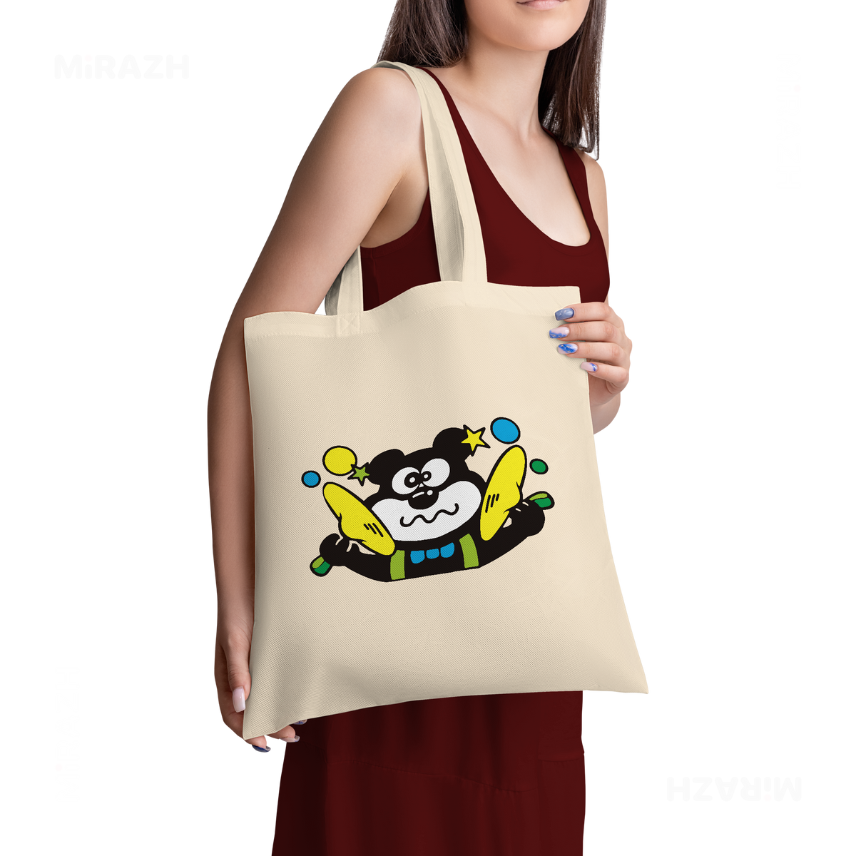 AdamsKhersiStrawberry Tote Bags 02 Natural