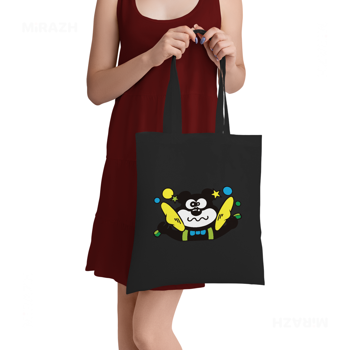 AdamsKhersiStrawberry Tote Bags 05 Black