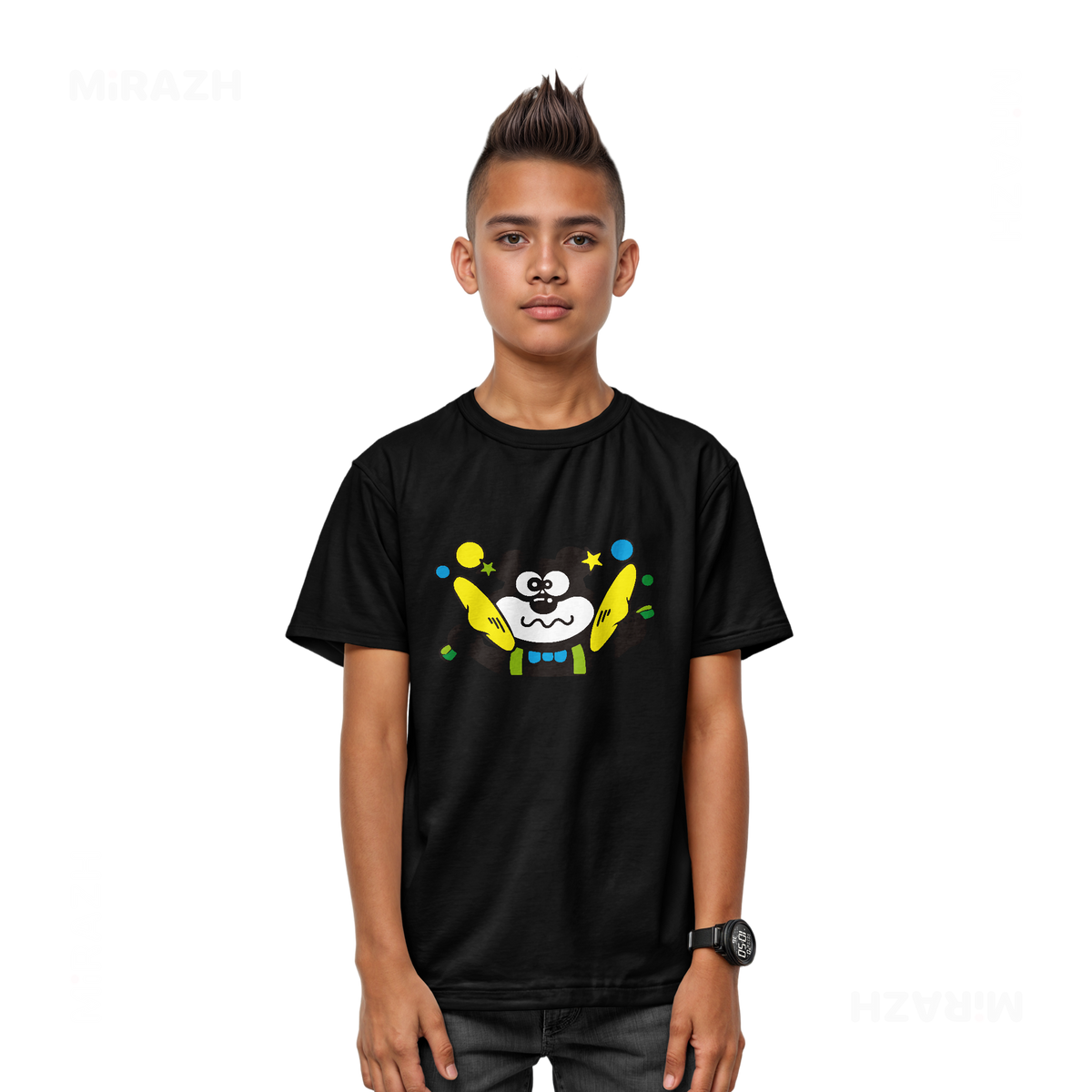 AdamsKhersiStrawberry Youth T Shirt 03 Black