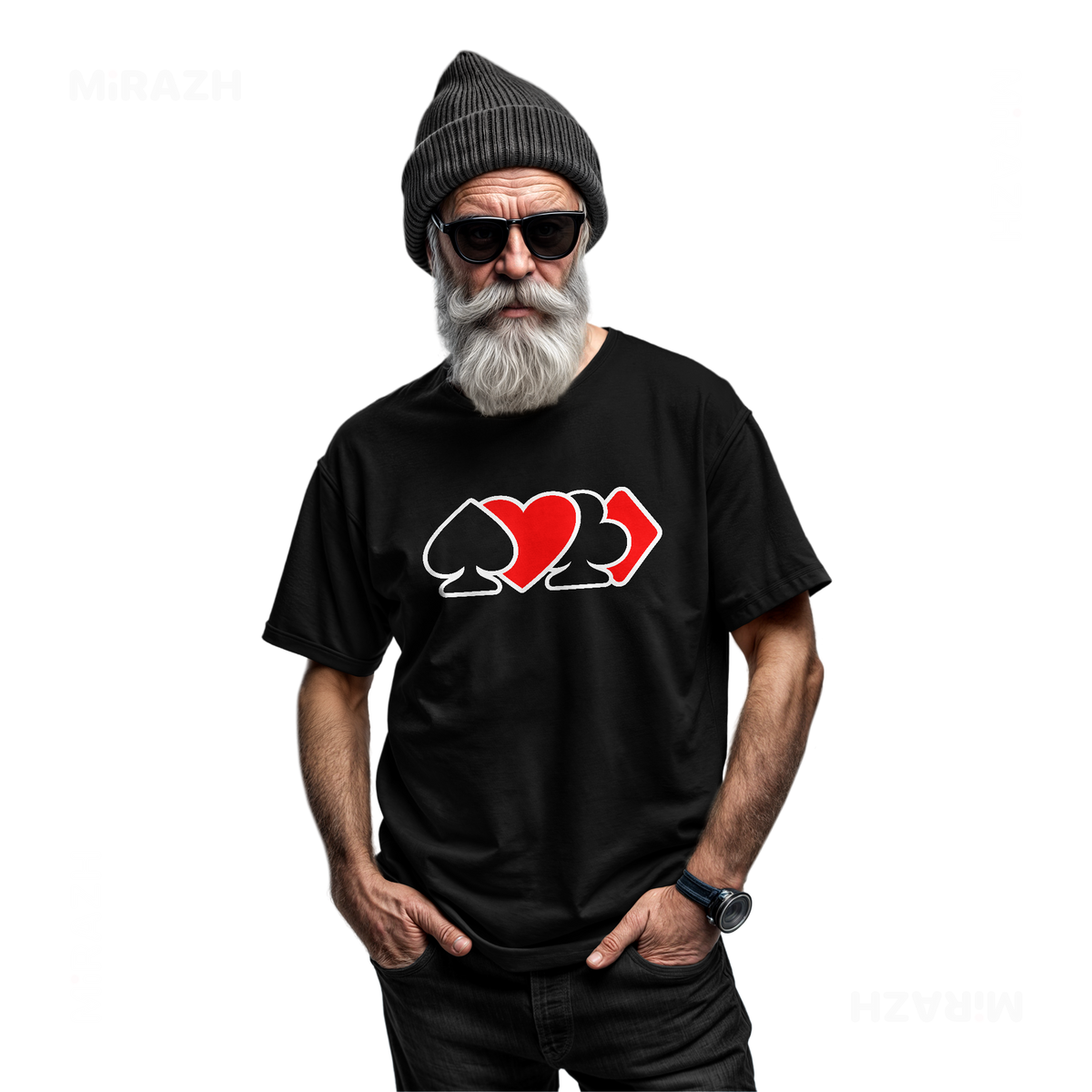 AllSuitsInline Adult T Shirt 06 Black