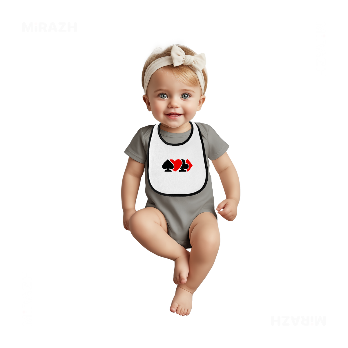 AllSuitsInline Baby Bibs 02 White Black