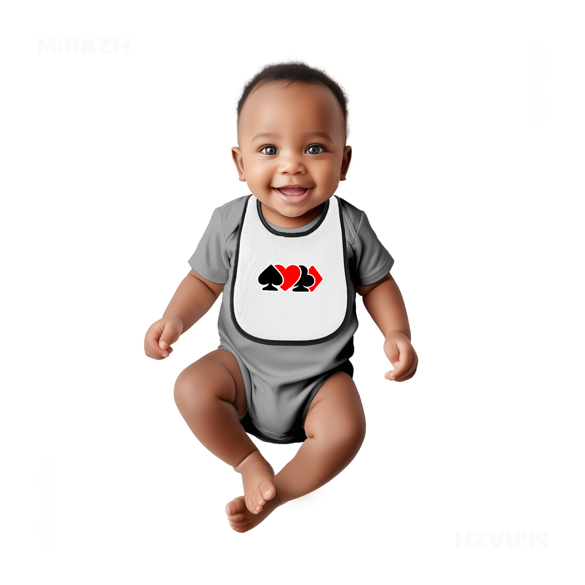 AllSuitsInline Baby Bibs 05 White Black