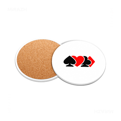 AllSuitsInline Ceramic Coaster 05 Round