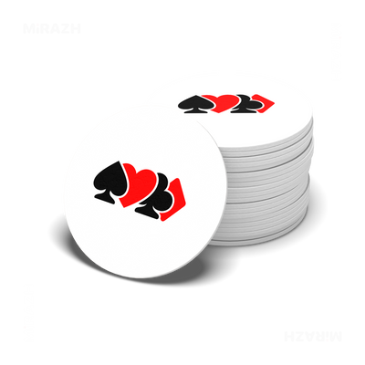 AllSuitsInline Ceramic Coaster 06 Round