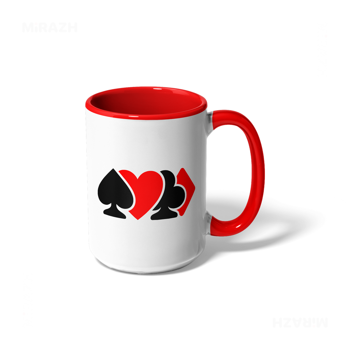 AllSuitsInline Ceramic Mug 01 White Red