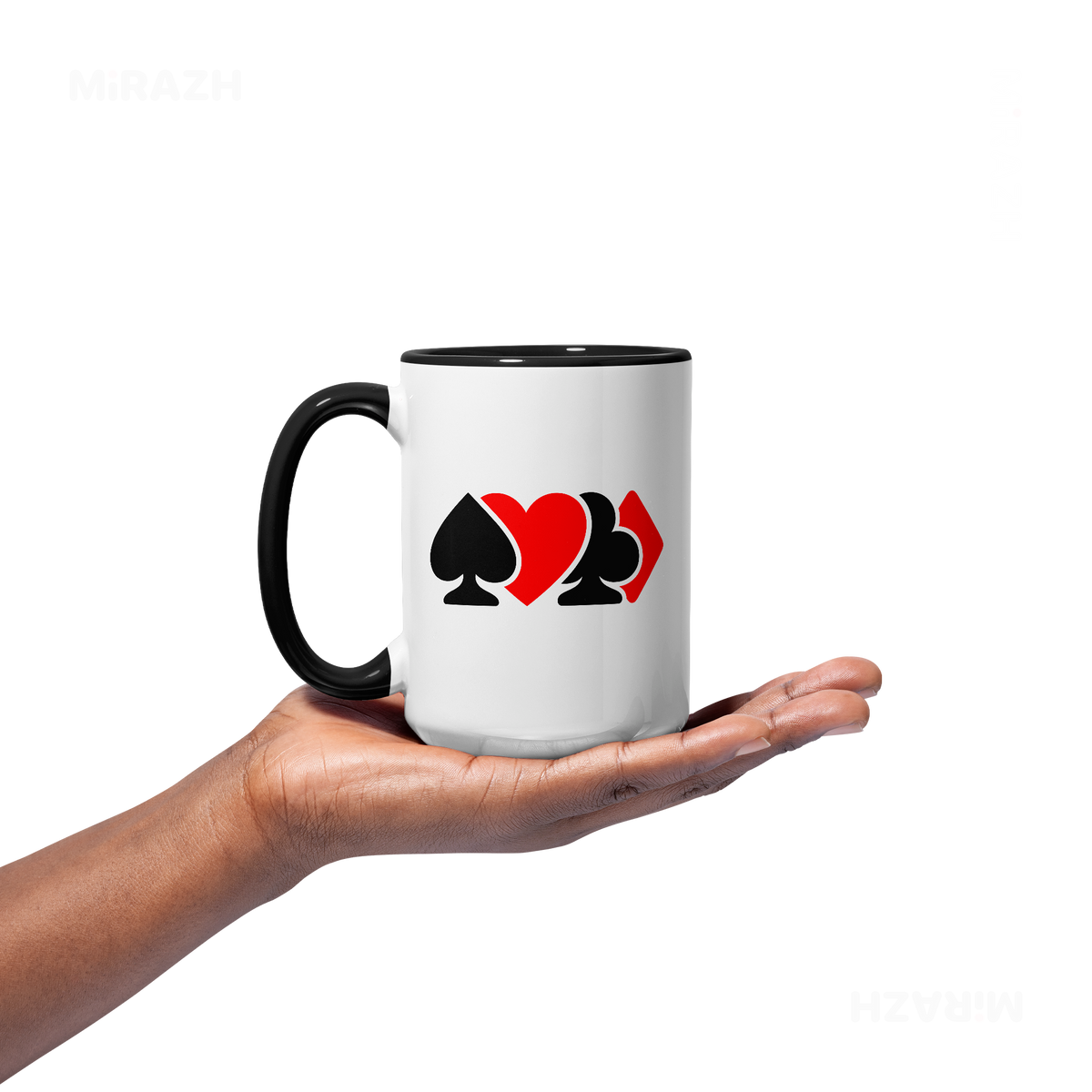 AllSuitsInline Ceramic Mug 03 White Black