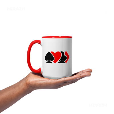 AllSuitsInline Ceramic Mug 03 White Red