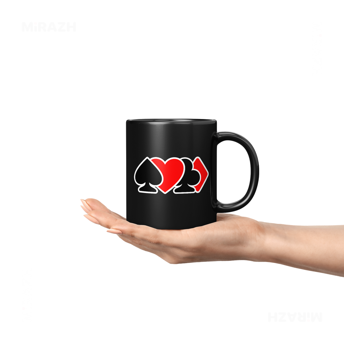 AllSuitsInline Ceramic Mug 04 Black