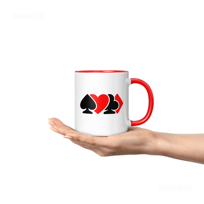 AllSuitsInline Ceramic Mug 04 White Red