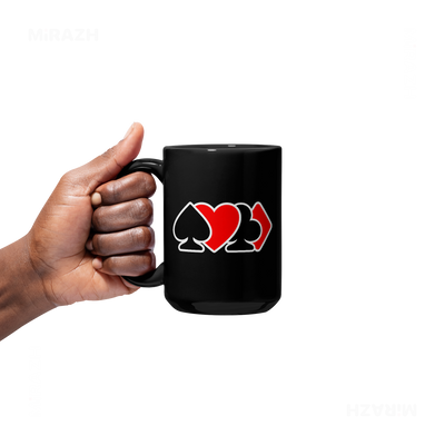 AllSuitsInline Ceramic Mug 05 Black