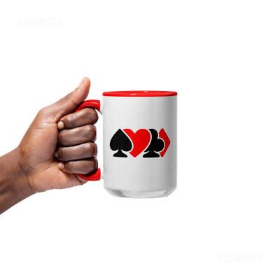 AllSuitsInline Ceramic Mug 05 White Red